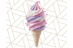 Ice Cream Clipart PNG, Summer Treats Clip Art, Swirl Cone Product Image 2