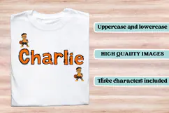 Basketball sport alphabet clipart, basketball letters doodle Product Image 6
