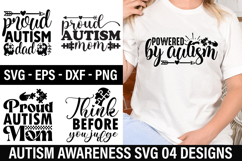 Autism Awareness SVG Design - Think before you judge Product Image 1