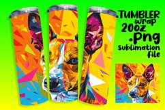 Bright Abstract Dog Pattern Tumbler Wrap 20oz Product Image 1