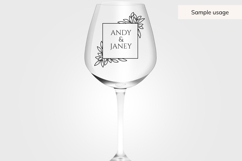 Hand Drawn Wedding Frame SVG With Corner Leaves Product Image 6