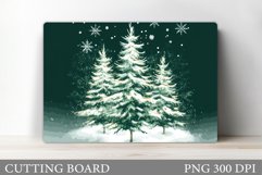 Christmas Tree Cutting Board Design. Kitchen Cutting Board Product Image 1