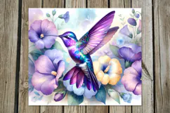 Hummingbird | 4 skinny tumbler Sublimation designs PL Product Image 2