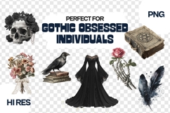 Gothic Digital Papers &amp; Cliparts Mega Bundle |Mystic vintage Product Image 6