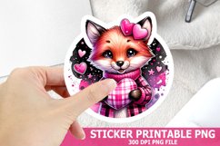Valentine&#039;s Day Animal Sticker| Valentine&#039;s Day Sticker Product Image 1