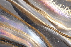 Swirling gold, silver &amp; purple hues with glittering accents Product Image 1