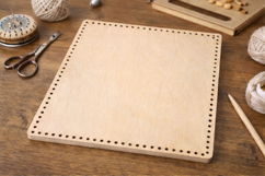 Square basket base 14 inch 35 cm digital file laser cut temp Product Image 6