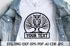 Owl Laser Cut File SVG DXF PNG, Owl Name Sign, Owl Clipart Product Image 5