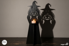 Witch Candle Holder Laser Cut | Glowforge | SVG Product Image 2