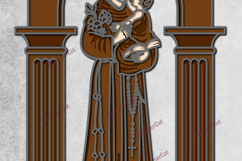 Multilayer San Antonio Padua SVG Laser Cut File 3D Layered Product Image 5