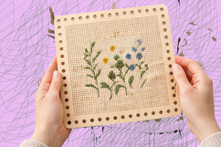 Digital file plywood embroidery basket base 12 inch square Product Image 6