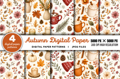 Autumn Digital Paper Backgrounds JPG Product Image 1