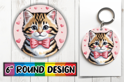Joyful Ornaments Round Style, Cat Valentin's Day Product Image 1