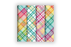 Bright Summer Plaid Digital Paper, Seamless Multicolor Product Image 6