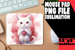 VIBRANT DESK PAD SUBLIMATION ART, Cute Cat Product Image 1