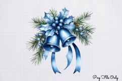 Blue Christmas Clipart PNG Product Image 1
