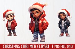 Christmas Chibi Men Clipart Sublimation Product Image 1