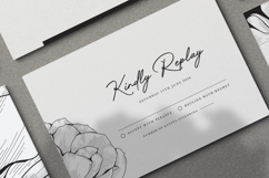 elegant wedding card with hand drawn line art roses flower Product Image 6