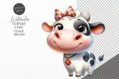 Cow clipart, Calf clipart, Farm animals clipart Product Image 1