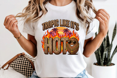 Tropic Like It's Hot PNG, Retro Coconut Sublimation Design Product Image 5