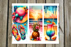 BeachLife | tropical Skinny Tumbler Sublimation design PLUS2 Product Image 2