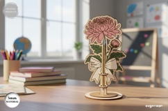 Flowers Pen Holder Laser Cut Bundle | Glowforge | SVG Product Image 6