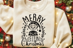 Merry Elfin Christmas Svg, Elf Christmas Svg, Cute Elf Svg. Product Image 7