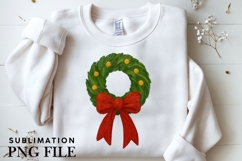 Oil painted Christmas wreath png design for T-shirts Product Image 3