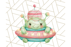Alien Vacation Clipart PNG, Cute Summer Galaxy Art Clip Art Product Image 2