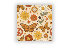 Retro Daisy Y2K Digital Paper Pack, Seamless 70s Floral Product Image 6