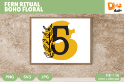 Fern Ritual Boho Floral Monogram Product Image 1