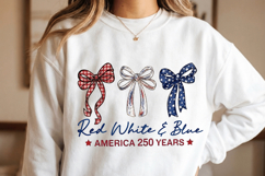 Red White &amp; Blue 250 Anniversary PNG T-Shirt|4th of July PNG Product Image 6