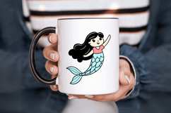 Baby mermaid clipart SVG Design, Mermaid SVG Design Product Image 6