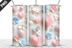 Valentines Love Skinny Tumbler PNG Wrap| Valentines Tumbler Product Image 3