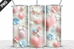 Valentines Love Skinny Tumbler PNG Wrap| Valentines Tumbler Product Image 3
