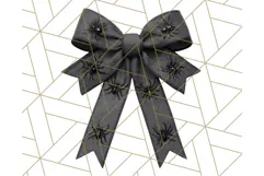 Halloween Bow Clipart, Bright Holiday Ribbon PNG Product Image 2