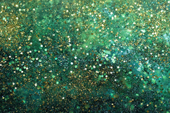Green &amp; gold glittery background with a sparkly surface Product Image 1