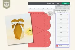 Heart Shaped Treat Box Favor Box Printable SVG Cutting File Product Image 2