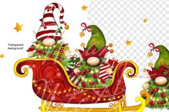 Christmas Gnomes, Christmas elves in a sleigh, Gnomes Product Image 4