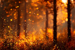 A forest fire burns intensely with flames and sparks Product Image 1
