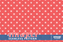 American 4th of July Coquette Polka Dot Seamless Pattern DTF Product Image 1