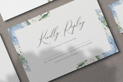 minimalist wedding card invitation set with roses flower Product Image 6