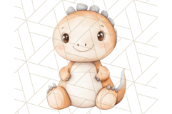 Cute Pastel Dinosaur Clipart PNG for Nursery Art, Baby Decor Product Image 2