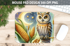 Owl Mouse pad Sublimation - Thanksgiving Animal PNG Design Product Image 1