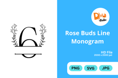 Rose Buds Line Monogram Product Image 1