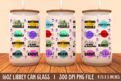 Motivational 16oz Can Glass Wrap, Libbey Glass Can Product Image 1