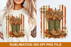 Thanksgiving Boots Sublimation - Thanksgiving PNG Design Product Image 1
