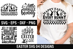 Easter SVG Design - Happy easter every bunny welcome Product Image 1