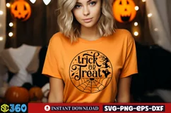 Trick or treat SVG, Halloween Door Sign SVG Product Image 2