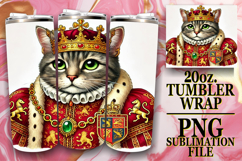 Playful moments 20oz tumbler wrap, Royal Cat Product Image 1